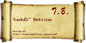 Tuskó Bettina névjegykártya